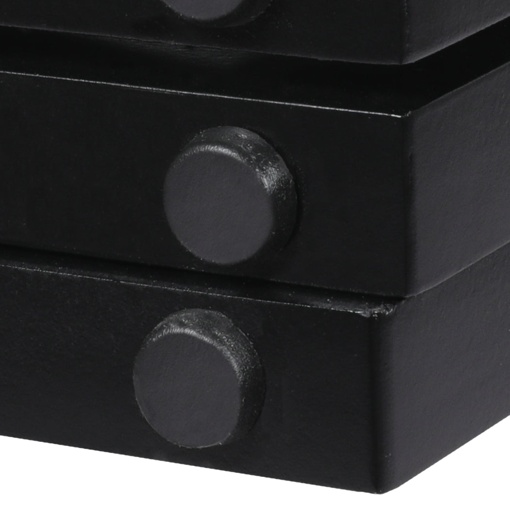 PaWz 4 Panels Wooden Pet Gate Dog Fence Black 600x 3MM-1954802528872960005