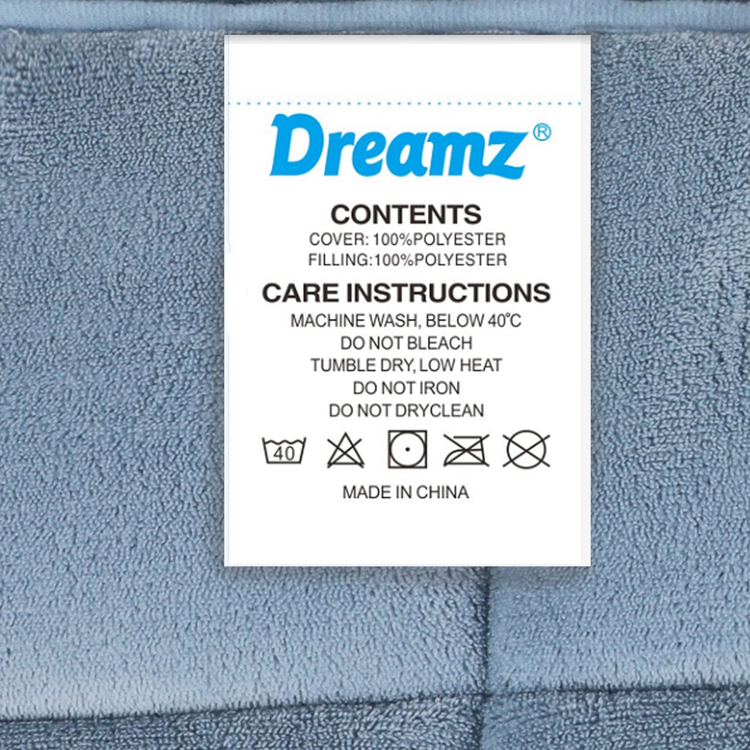 DreamZ Quilt Doona Comforter Blanket Blue Super King-1910112508778254341