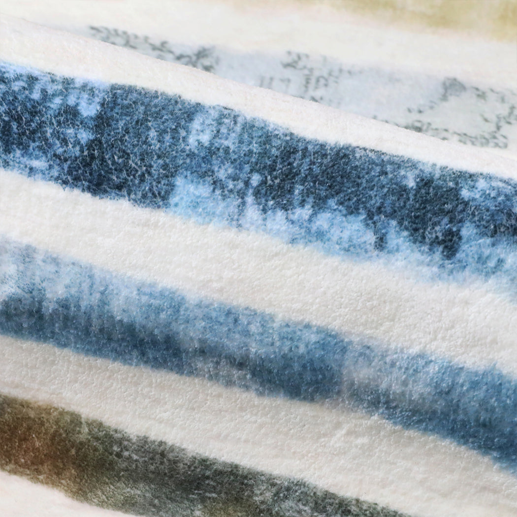 Marlow Floor Rug Short Pile Washable Carpet Soft Plush Non Slip Stripe 160x120-1910112210076700677