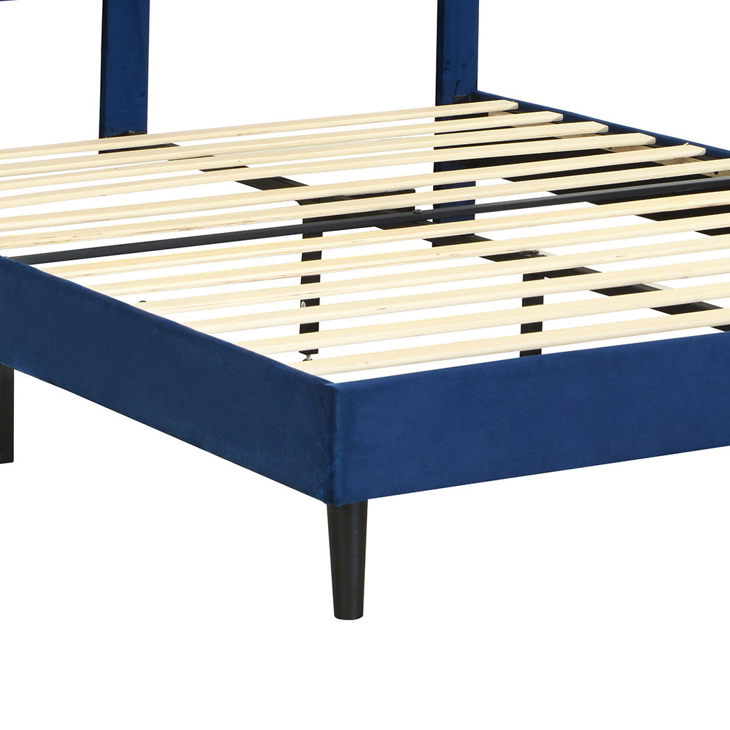 Levede Bed Frame Queen Size Mattress Blue-1910113208497213445