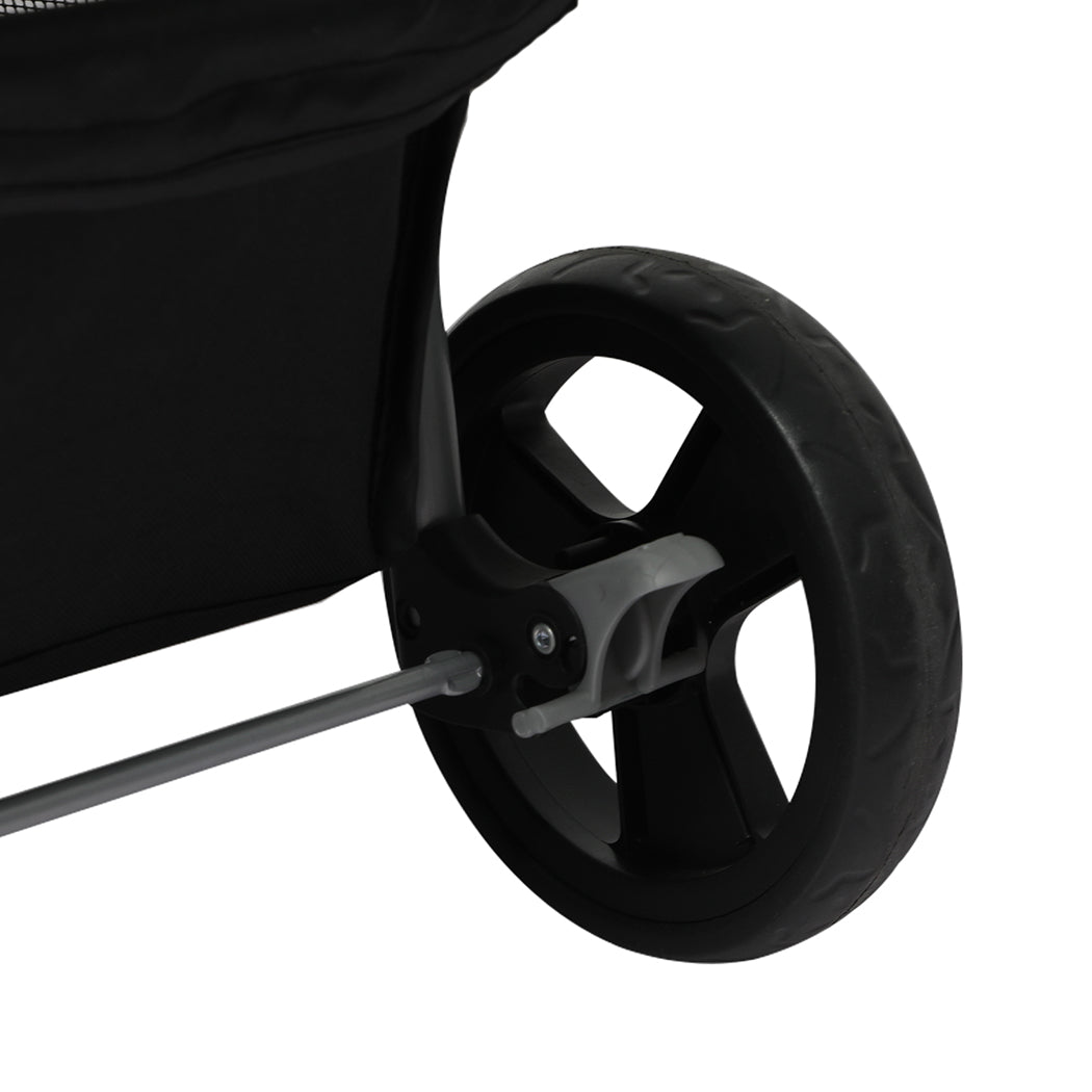 PaWz 4 Wheels Pet Stroller Dog Cat Cage Black-1954802606035570693