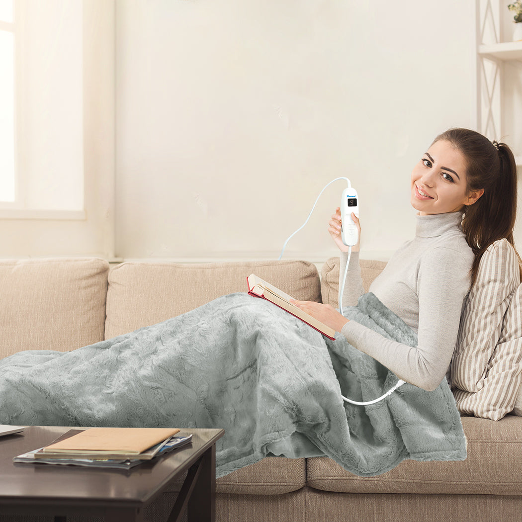 DreamZ Electric Throw Blanket Heated Timer Bedding Washable Warm Winter Plush GY-1954802344130646023