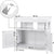 VASAGLE Under Sink Cabinet with 2 Doors Open Compartment White