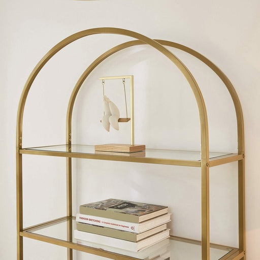 VASAGLE Bookshelf with Tempered Glass Shelves