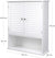 VASAGLE Wall Cabinet with 2 Doors and Cupboard White
