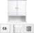 VASAGLE Wall Cabinet with 2 Doors and Cupboard White