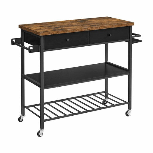 VASAGLE Kitchen Shelf with 3 Shelves and 2 Drawers