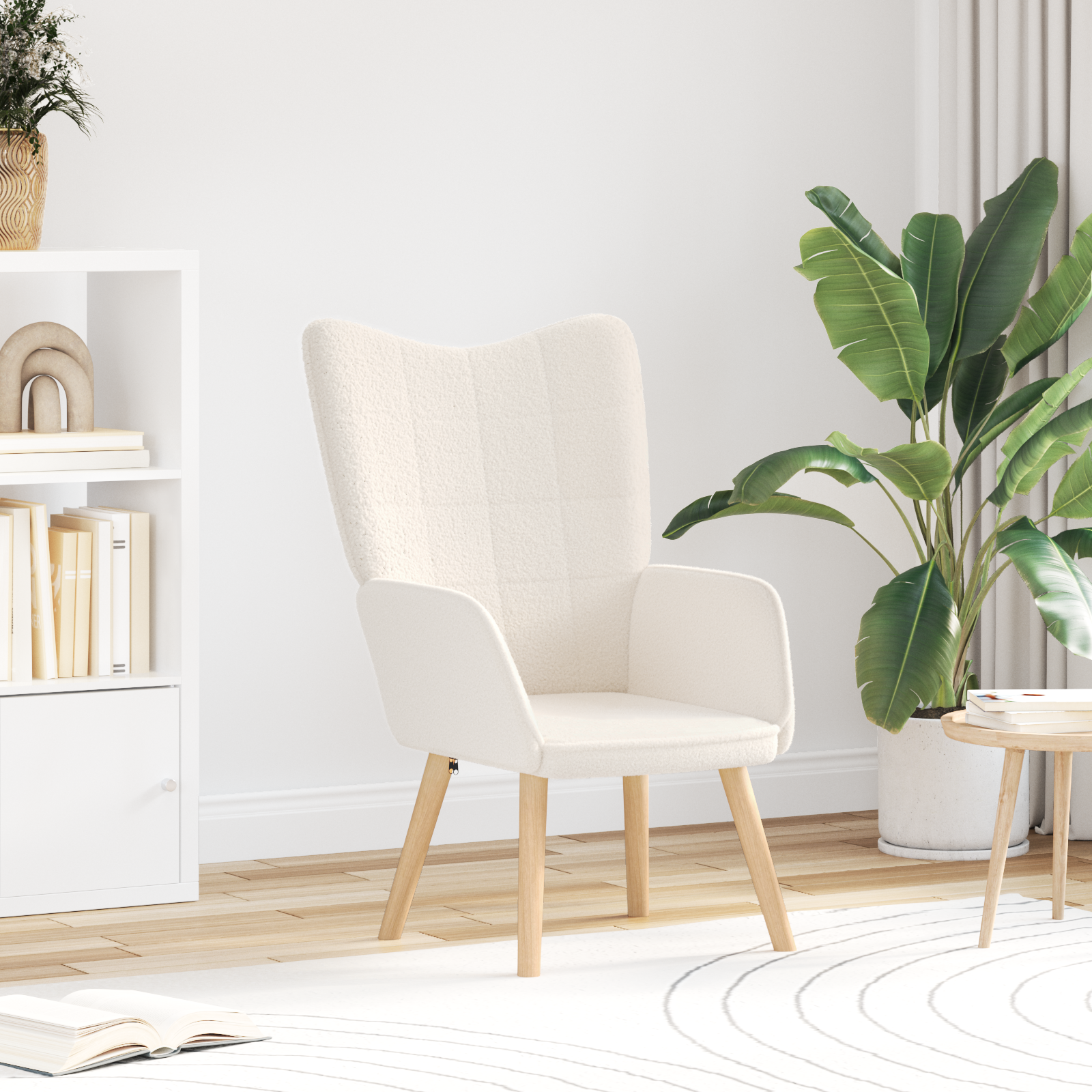 Armchair Cream 62 x 67 x 95,5 cm Sherpa Fabric