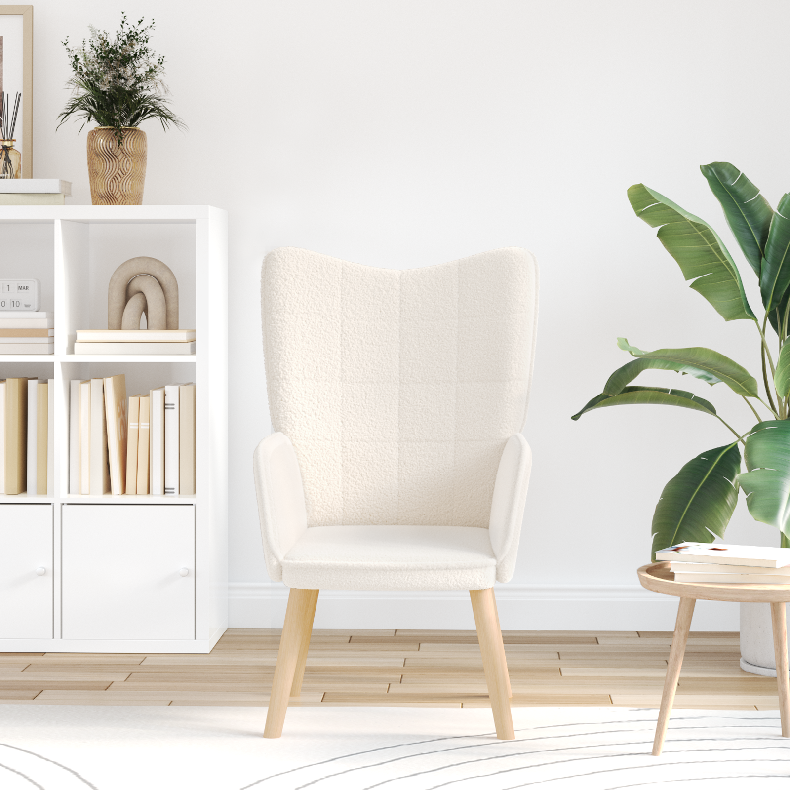 Armchair Cream 62 x 67 x 95,5 cm Sherpa Fabric