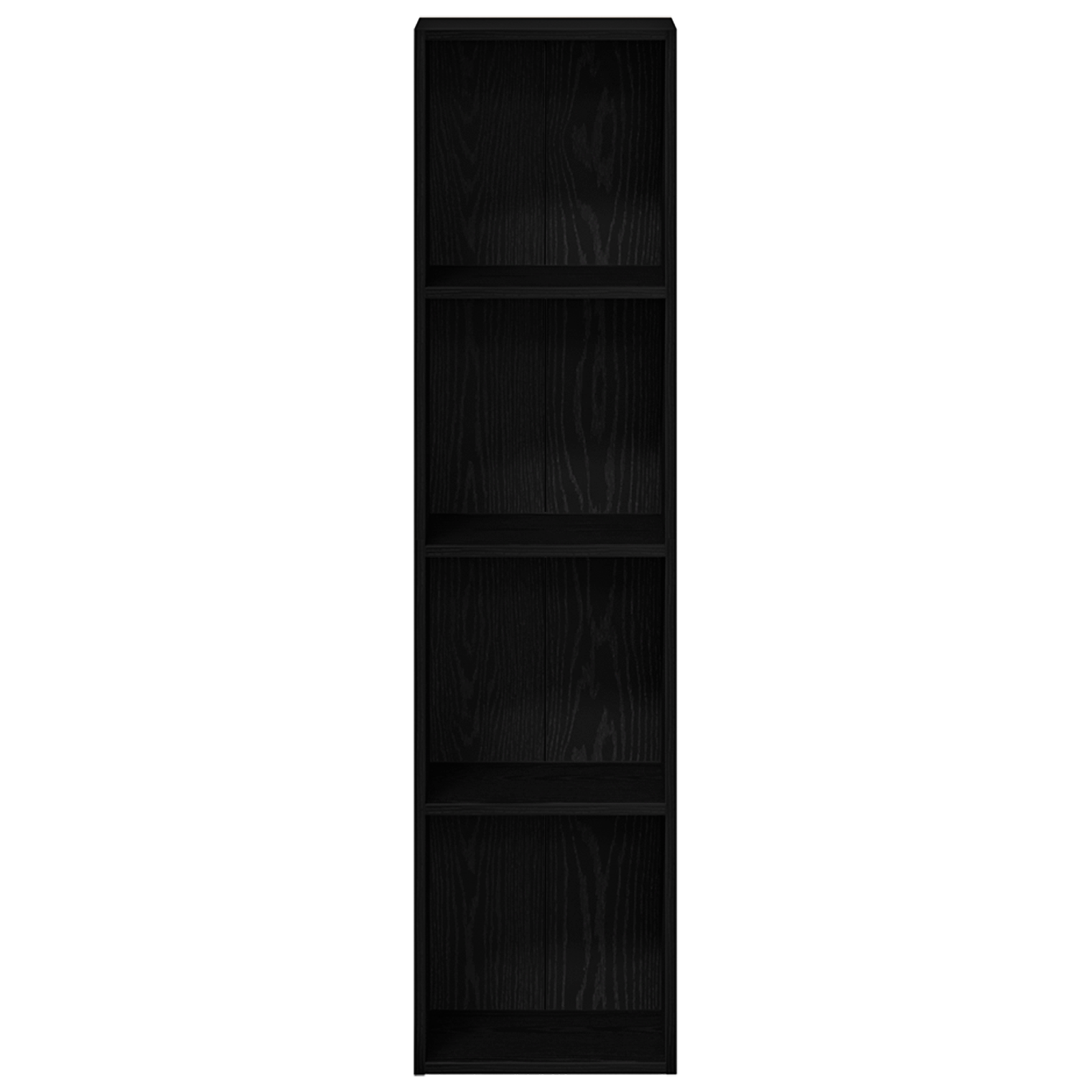 Book Cabinet 4-Tier 36 x 30 x 143 cm Engineered Wood Black Oak
