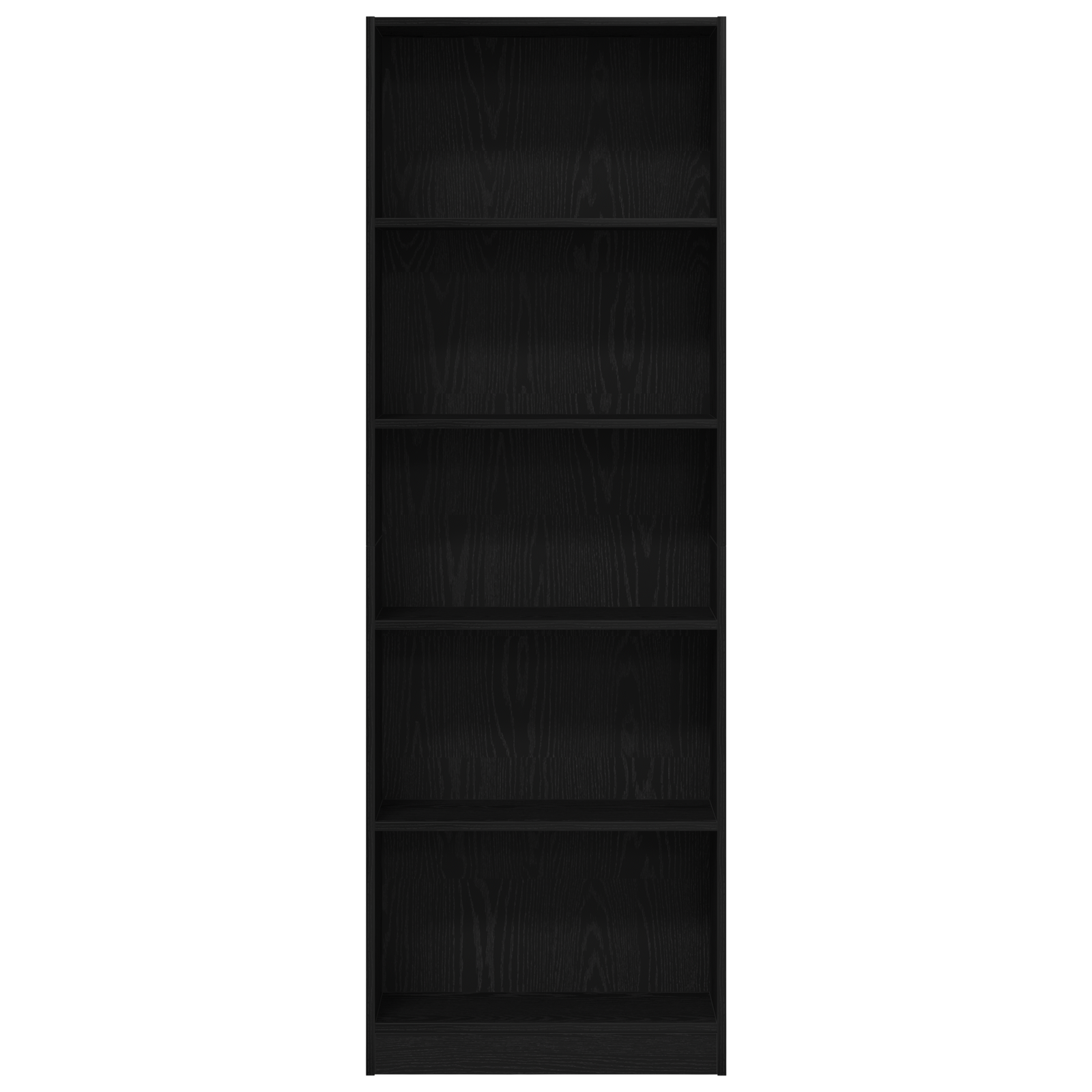 Bookshelf 60 x 24 x 176 cm Engineered Wood Black Oak