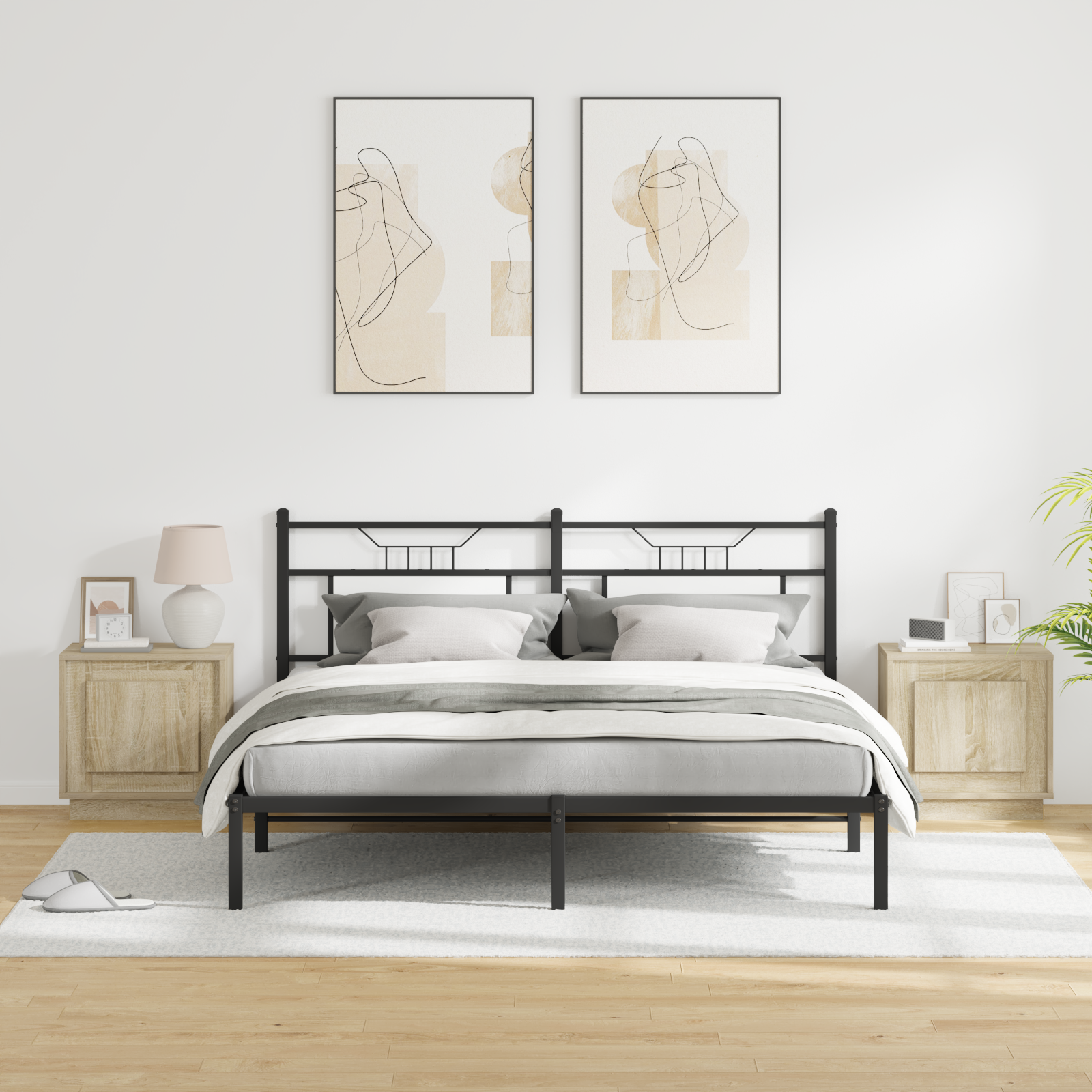 Bedside Cabinet 2 pcs Sonoma Oak 44 x 34,5 x 45 cm