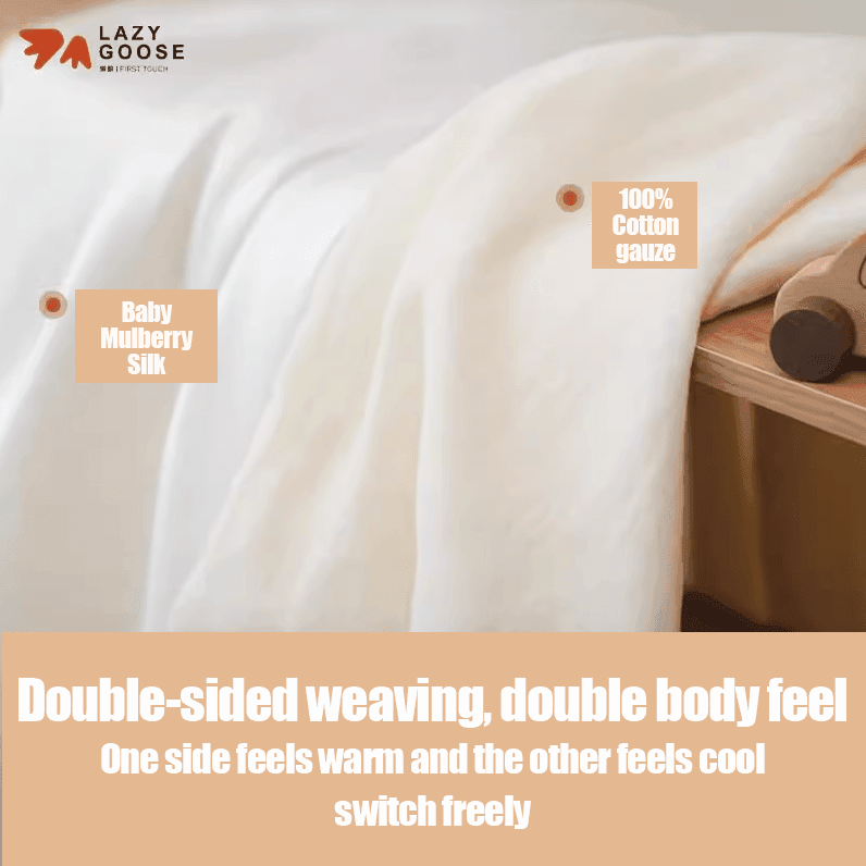 Lazy Goose Baby Mulberry Silk Blanket 110*140 cm-1910112178770415620