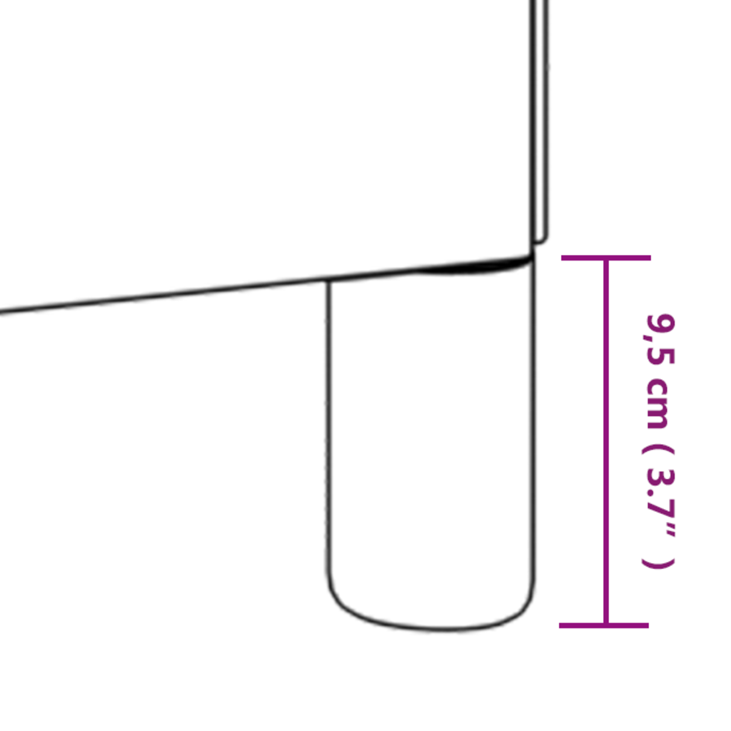 Bed Frame without Mattress Black 137x187 cm Double Fabric