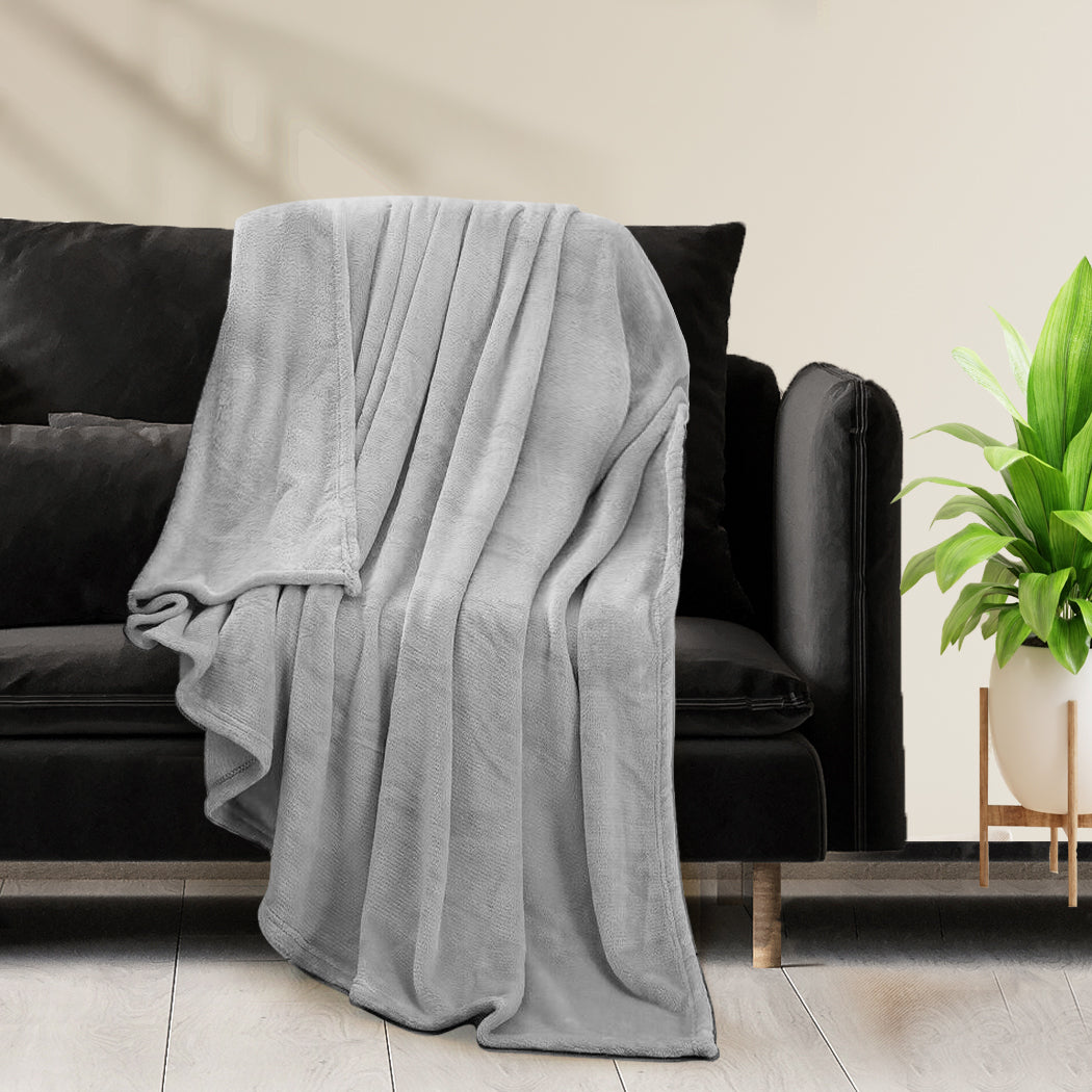 DreamZ 320GSM 220x240cm Ultra Soft Mink Silver Queen-1954802937914068998