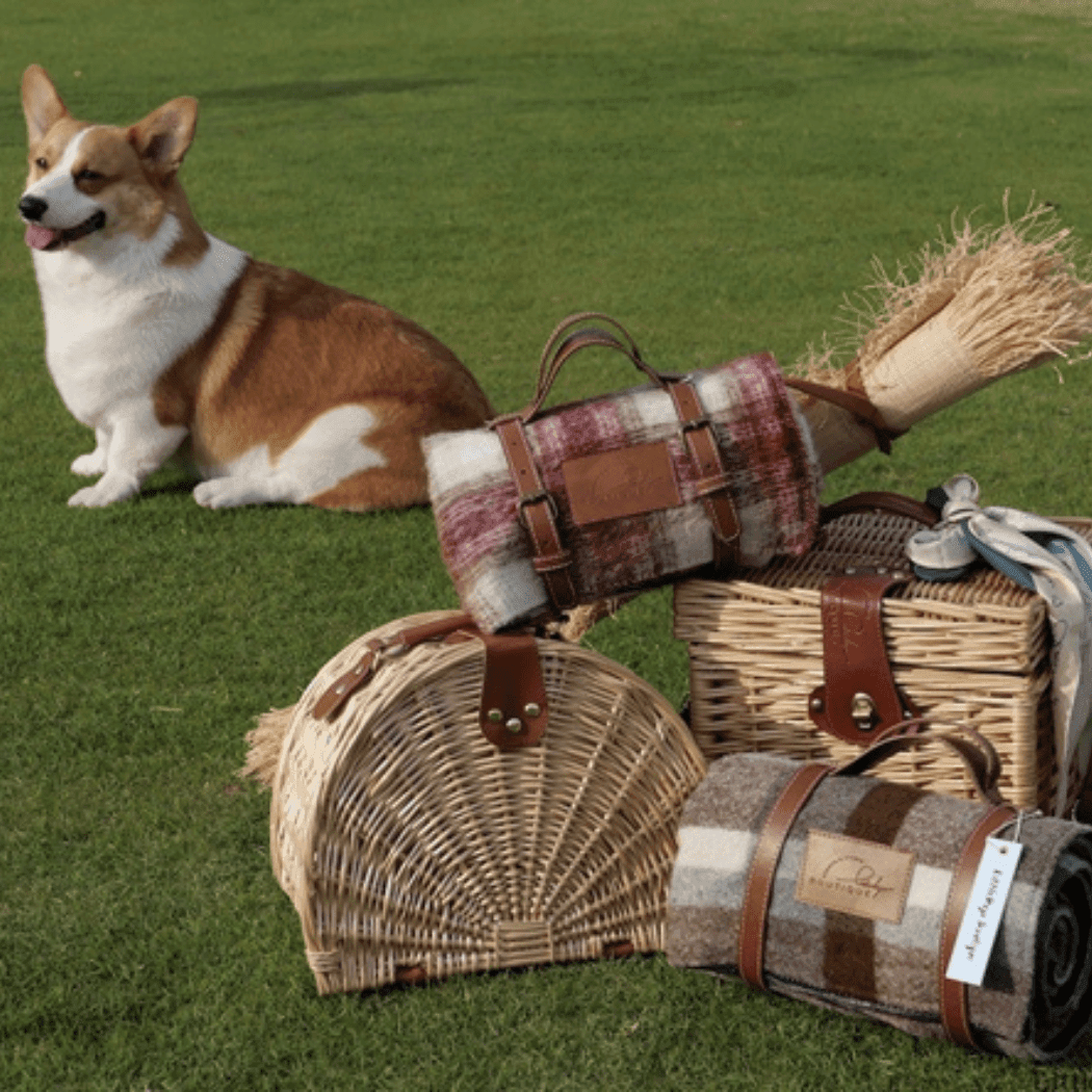 Little Dayz Boutique Semi Round Picnic Basket-1954803097859657732