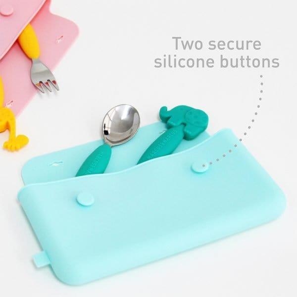 Marcus & Marcus - Cutlery Pouch Baby Pink-1910112446333456387