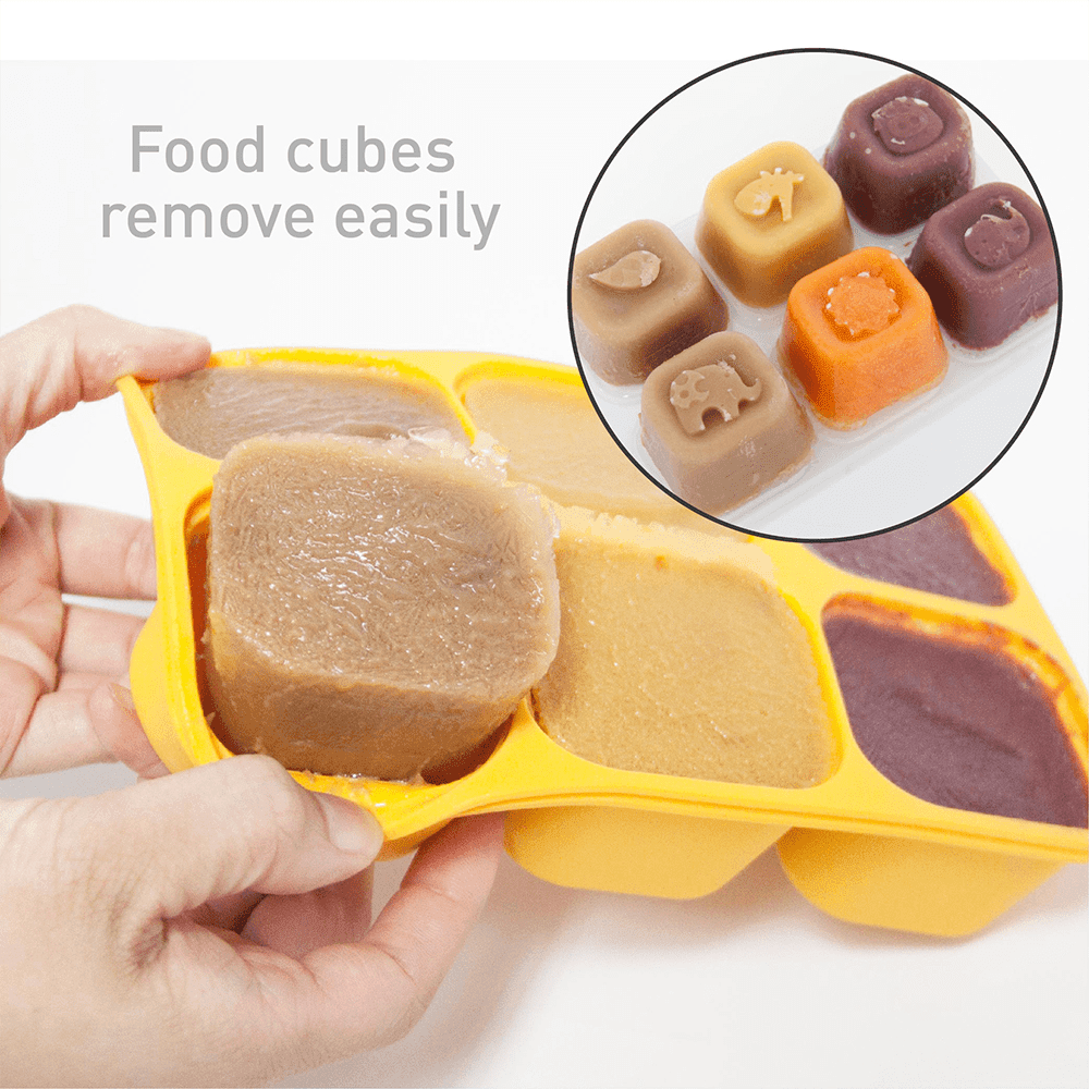 Marcus & Marcus-Food Cube Tray (1 o.z. x 8) Lucas the Hippo- Blue-1954803148447158273