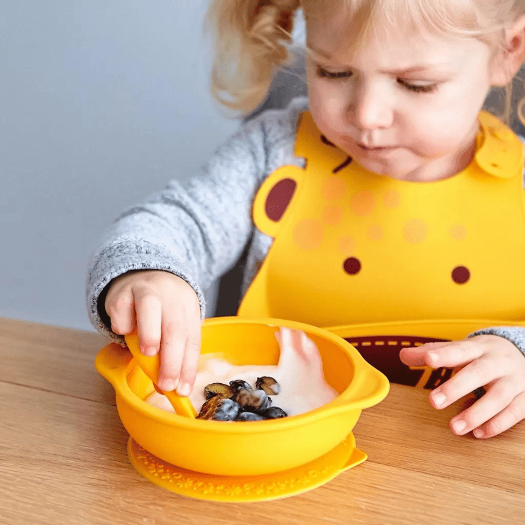 Marcus & Marcus- Palm Grasp Self Feeding Spoon Lucas the Hippo- Blue-1910112451899297794