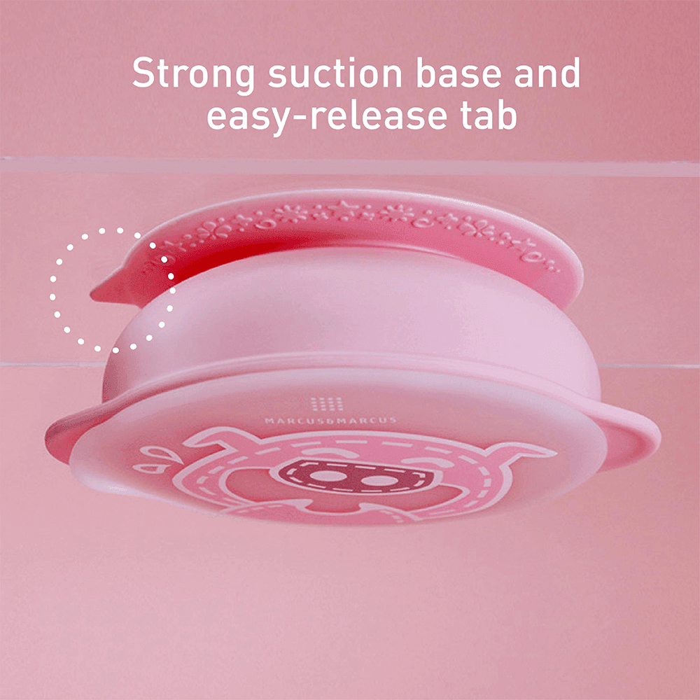 Marcus & Marcus - Sunction Bowl with Lid Ollie the Elephant green-1910112449672122369