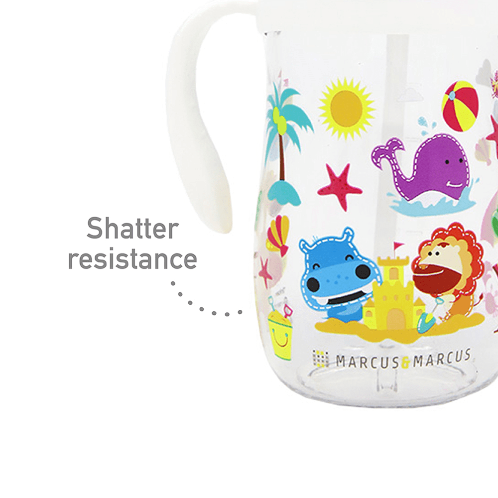 Marcus & Marcus-Tritan Straw Drink Bottle Lola the Giraffe-Yellow-1910112443561021441