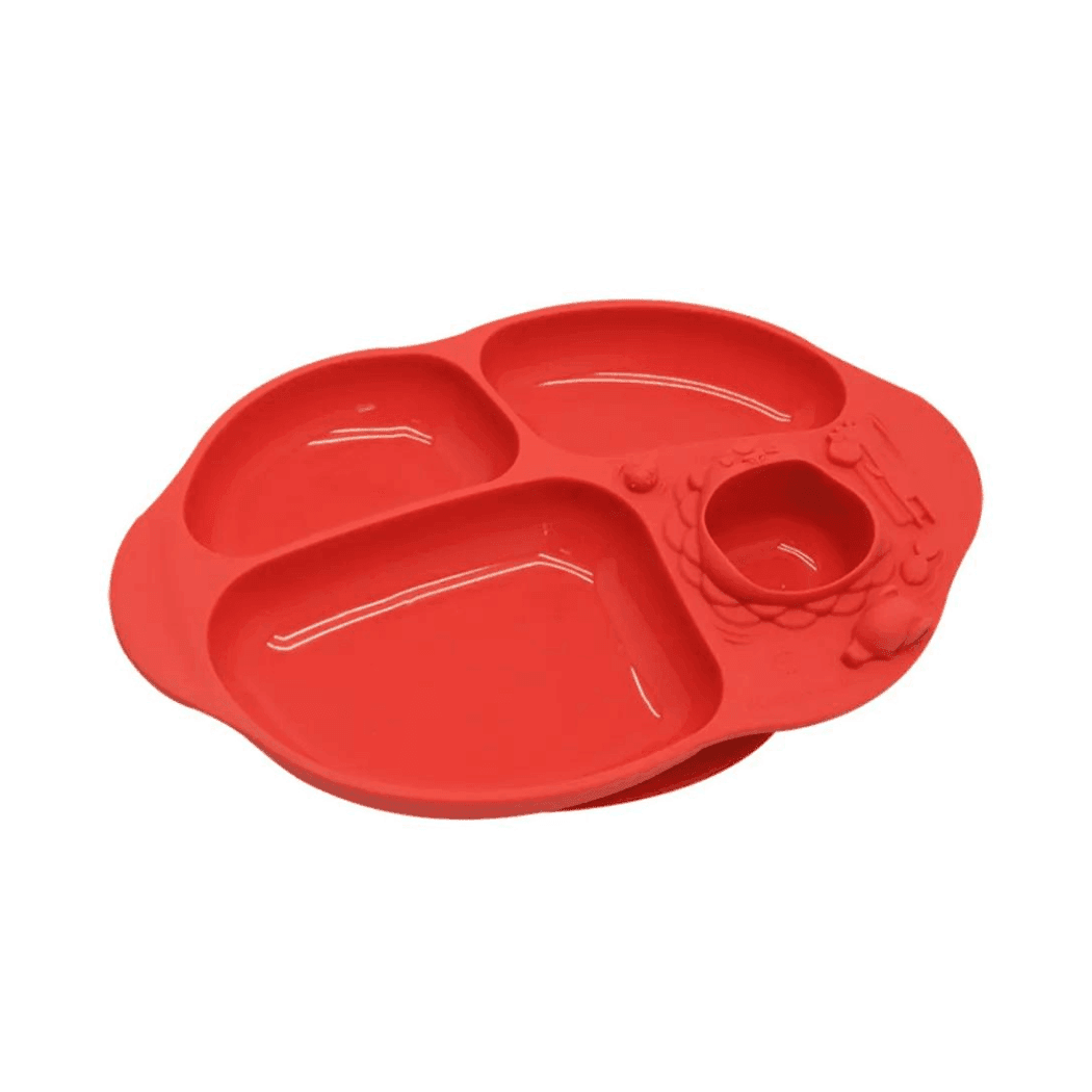 Marcus & Marcus -Yummy Dips Suction Divided Plate Pocky the Pig-Pink-1910112115407065088