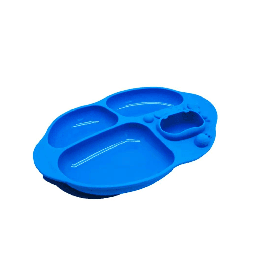 Marcus & Marcus -Yummy Dips Suction Divided Plate Lola the Giraffe-Yellow-1910112452218064896