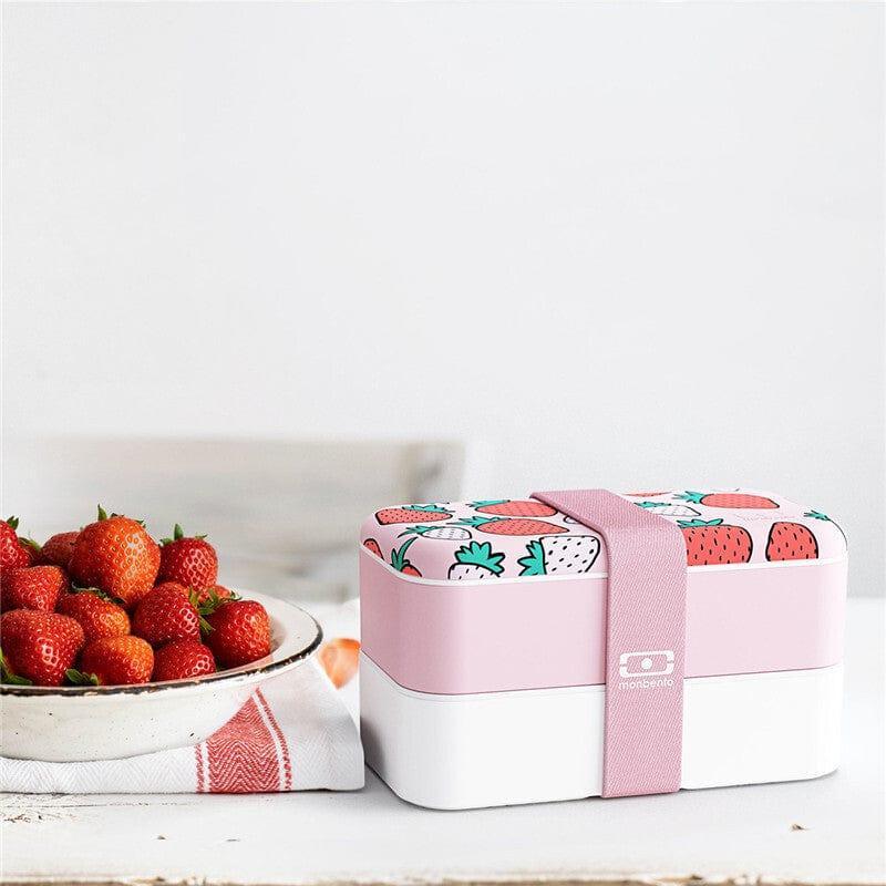 Monbento Original Graphic 1L Lunch Bento Box-Strawberry Strawberry-1910112145920626693