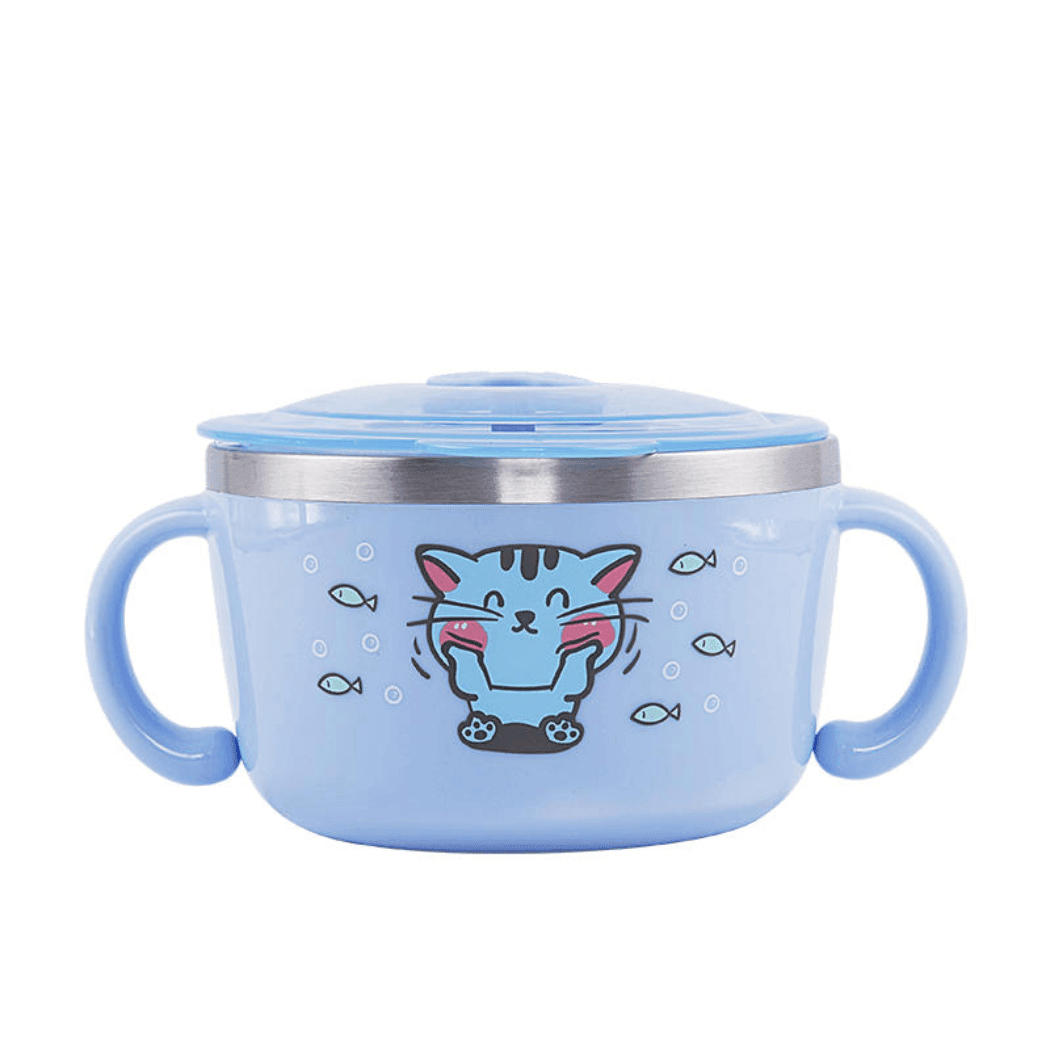 Richell Stainless Steel Bowl 480ml Blue-1954803043614724096