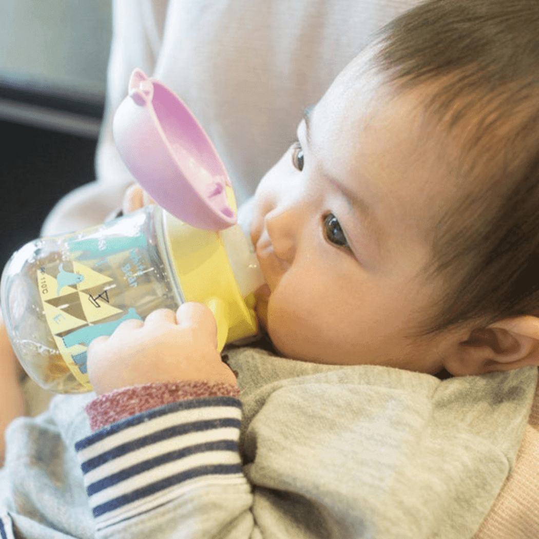 Richell - Tli Straw Mug Set R blue yellow bear Pink Deer-1910112436728500228