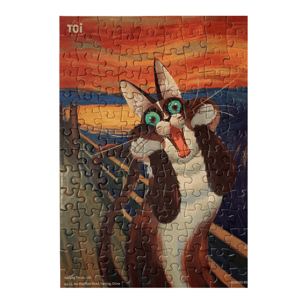 TOI Cat in Art Puzzle - The Scream-1954803098526552065