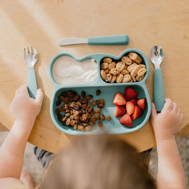 We Might Be Tiny Bear Stickie Plate- Blue Dusk Lid-1954803138913505287