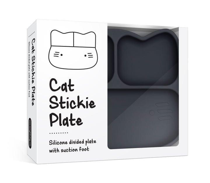 We Might Be Tiny Cat Stickie Plate - Charcoal Lid-1954803139265826820