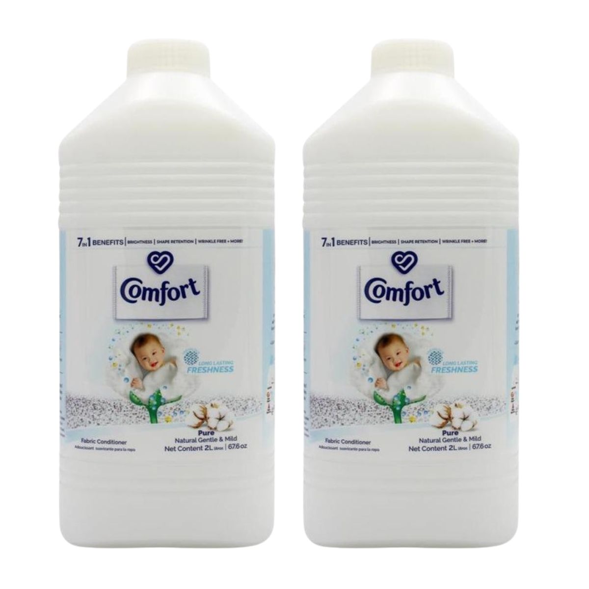 Comfort 2L Fabric Conditioner Pure Natural Gentle & Mild x2-1973193594684706817