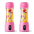 Soga 2 X 380ml Portable Mini Usb Rechargeable Handheld Fruit Mixer Juicer Pink