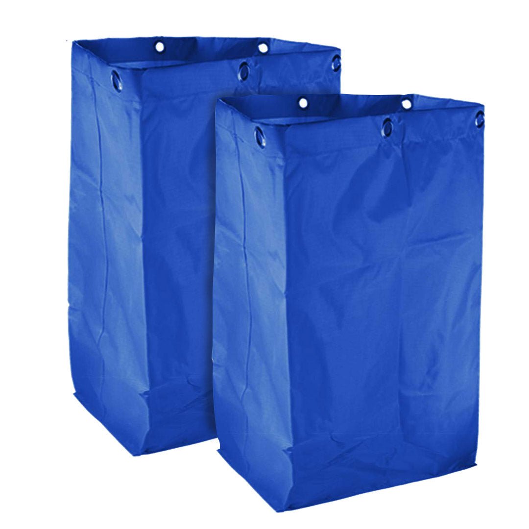 Soga 2 X Oxford Waterproof Reusable Janitor Housekeeping Cart Replacement Bag Blue