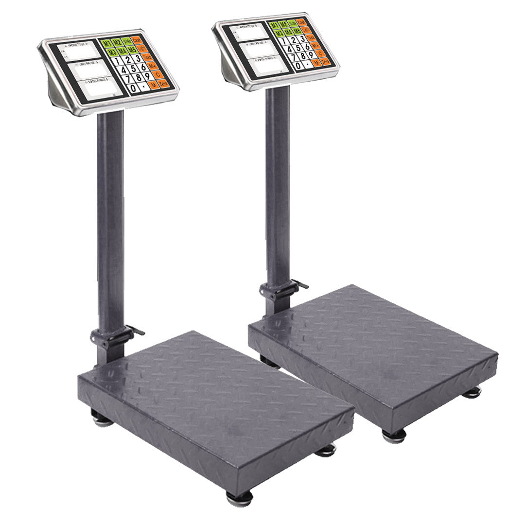 Soga 2 X 300kg Electronic Digital Platform Scale Computing Shop Postal Weight Black