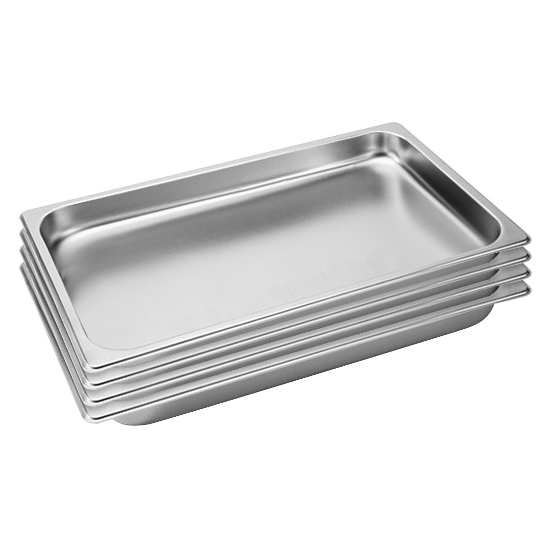Soga 4 X Gastronorm Gn Pan Full Size 1/1 Gn Pan 4cm Deep Stainless Steel Tray