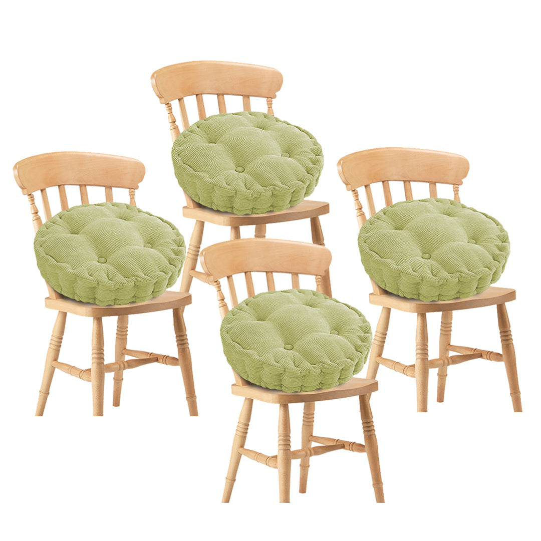 4X Green Round Cushion Soft Leaning Plush Backrest Throw Seat Pillow Home Office Decor