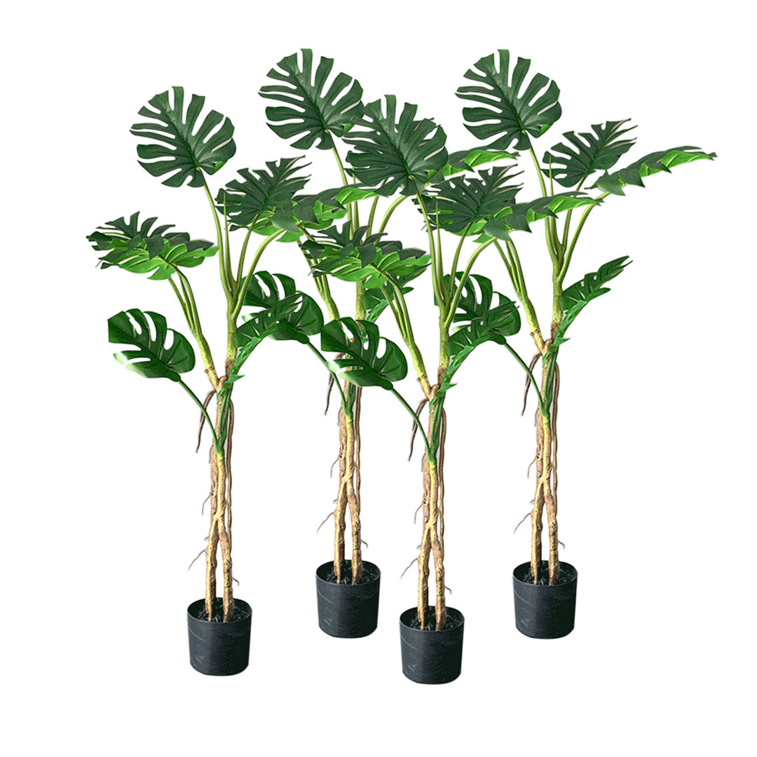 Soga 4 X 160cm Green Artificial Indoor Turtle Back Tree Fake Fern Plant Decorative