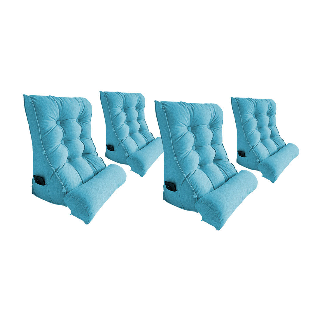 Soga 4 X 45cm Blue Triangular Wedge Lumbar Pillow Headboard Backrest Sofa Bed Cushion Home Decor