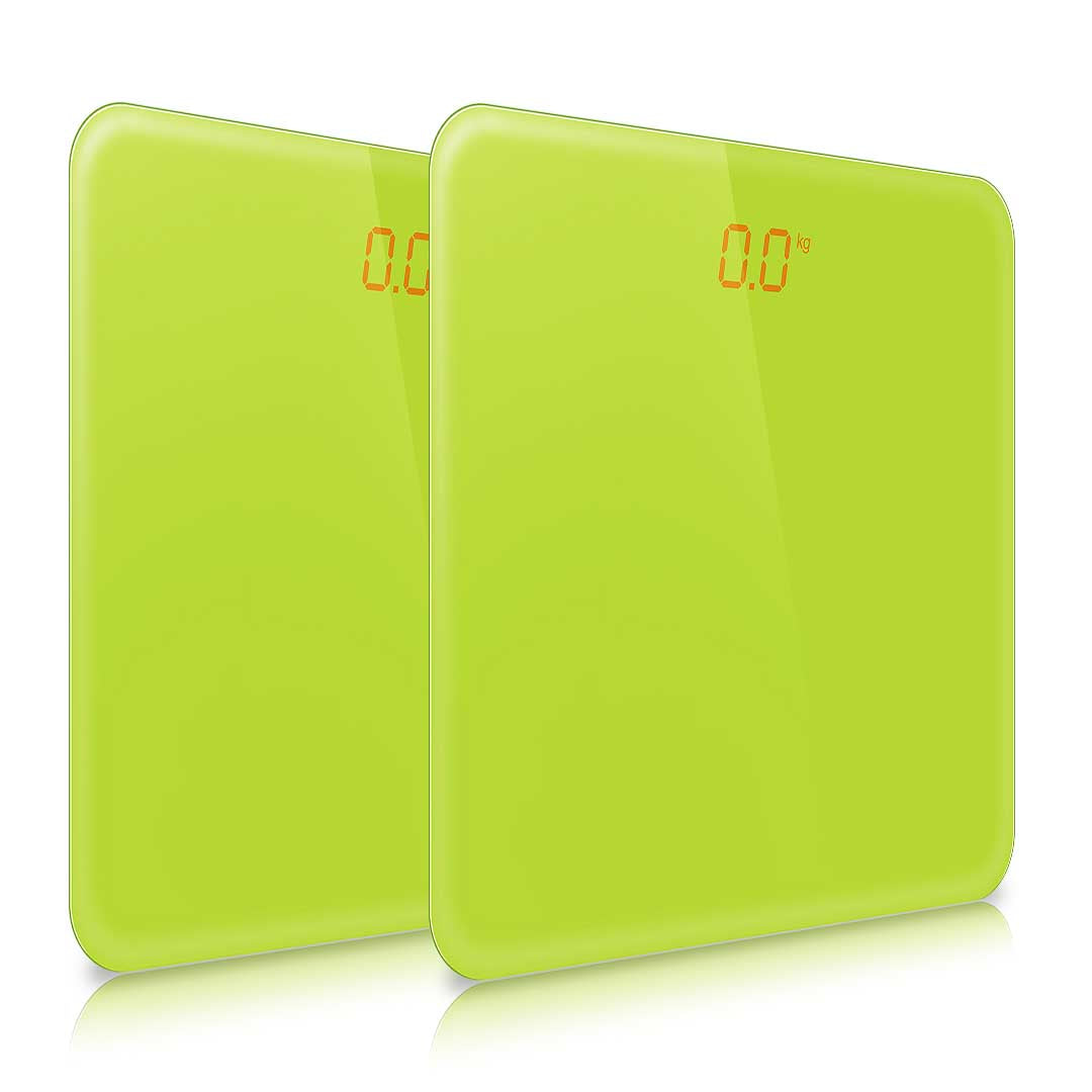 Soga 2 X 180kg Digital Fitness Weight Bathroom Gym Body Glass Lcd Electronic Scales Green