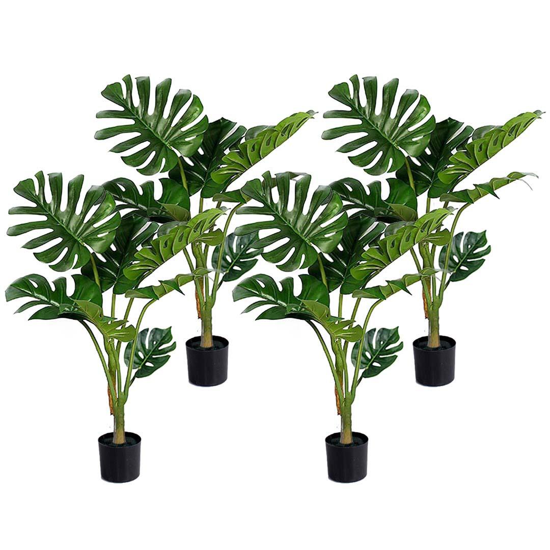 Soga 4 X 120cm Artificial Green Indoor Turtle Back Fake Decoration Tree Flower Pot Plant