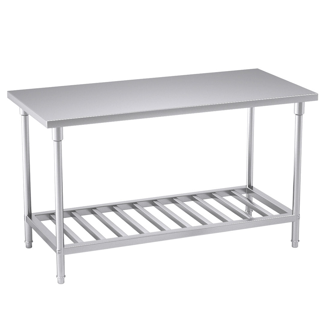 150*70*85cm Commercial Catering Kitchen Stainless Steel Prep Work Bench