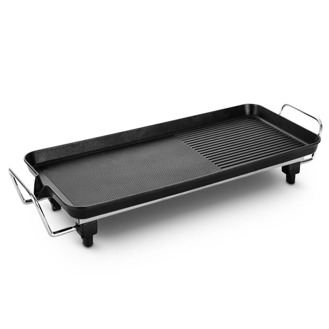 Soga 48cm Electric Bbq Grill Teppanyaki Tough Non Stick Surface Hot Plate Kitchen 3 5 Person
