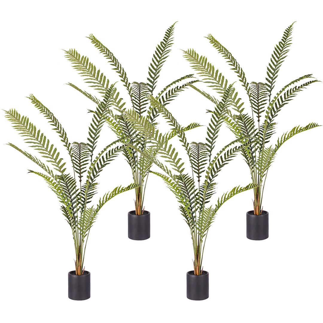 Soga 4 X 240cm Artificial Green Rogue Hares Foot Fern Tree Fake Tropical Indoor Plant Home Office Decor