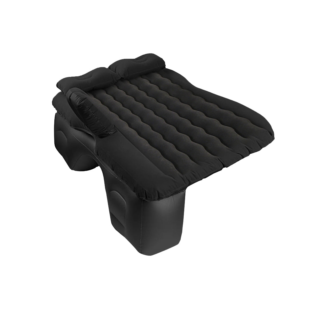 Black Ripple Inflatable Car Mattress Portable Camping Air Bed Travel Sleeping Kit Essentials