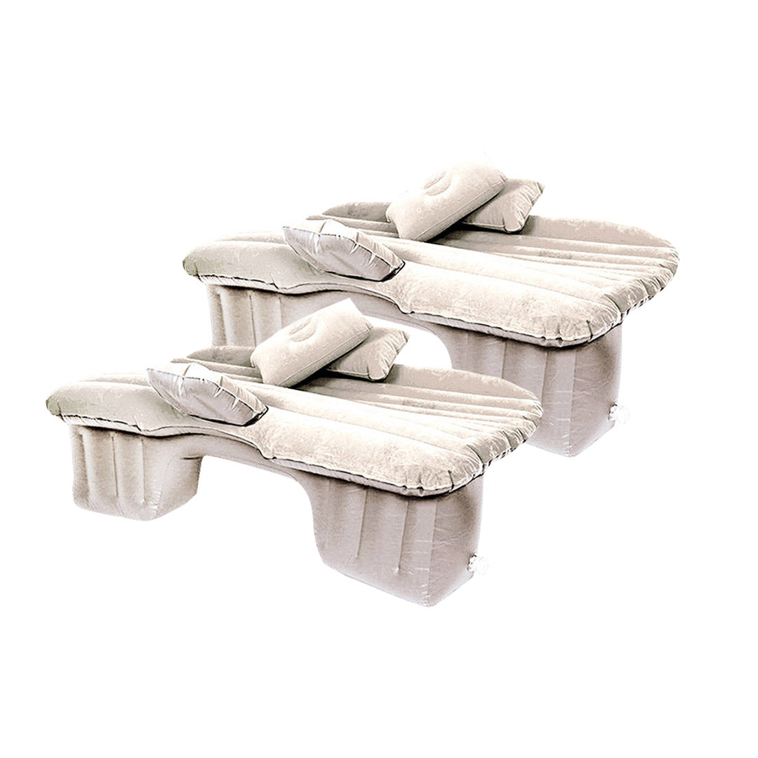 Soga 2 X Inflatable Car Mattress Portable Travel Camping Air Bed Rest Sleeping Bed Beige