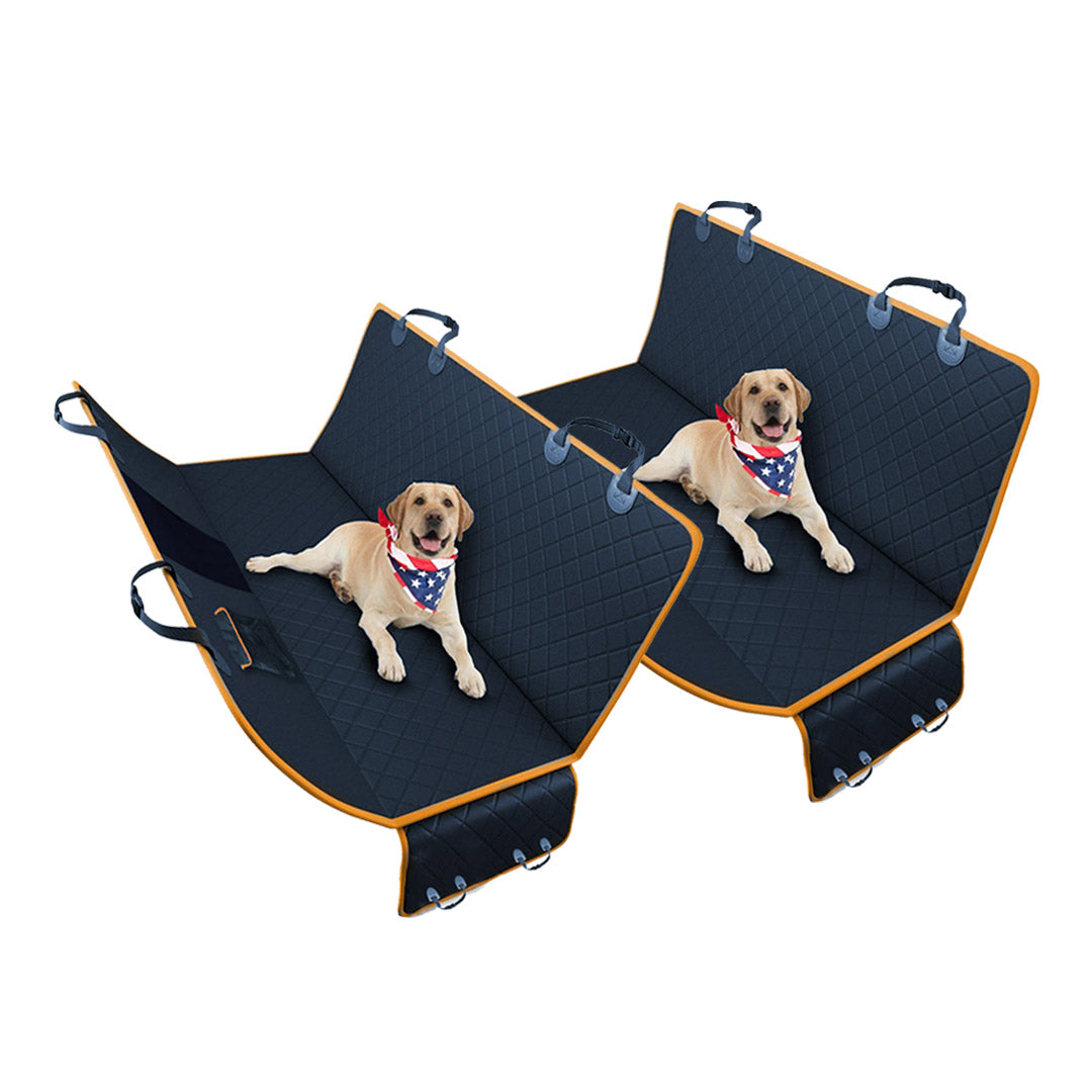 Soga 2 X 600 D Oxford Cloth Waterproof Dog Car Cover Back Seat Protector Hammock Pet Mat Black