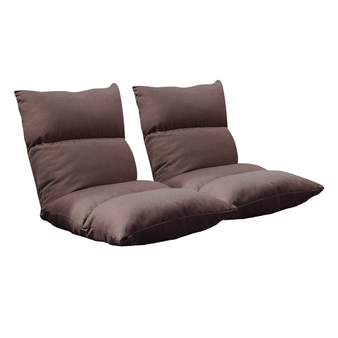 Soga 2 X Lounge Floor Recliner Adjustable Lazy Sofa Bed Folding Game Chair Coffee